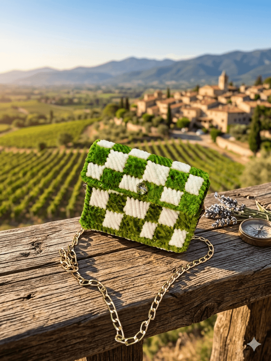 The Matcha Grid Crossbody