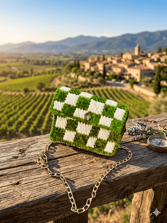 The Matcha Grid Crossbody