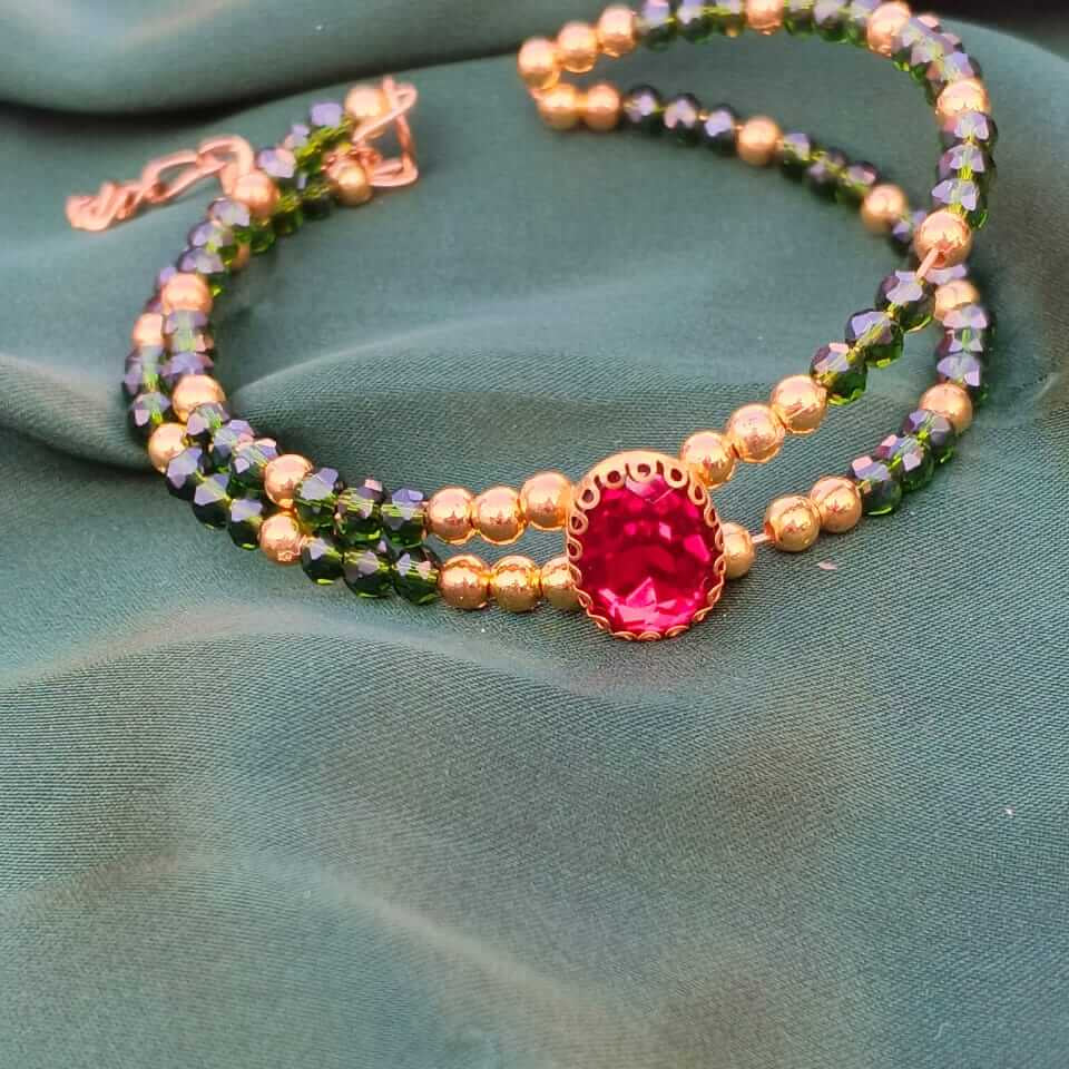 Emerald Empress Dual-Strand Bracelet.
