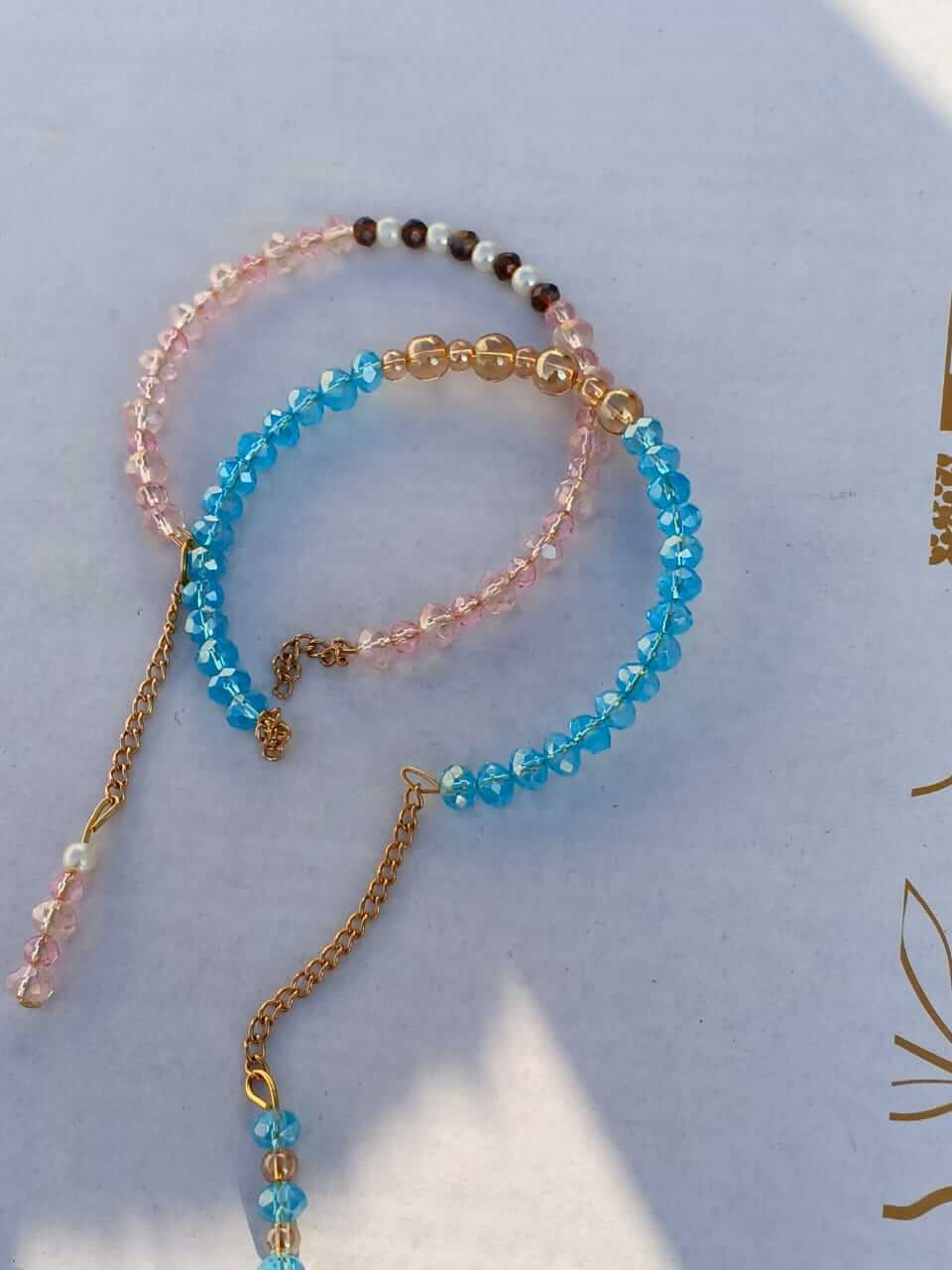 Island Sunset Aqua Crystal Bracelet