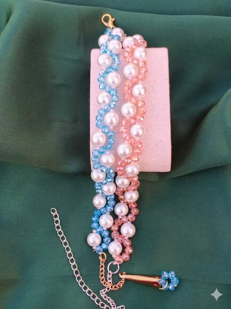 Pastel Pearl & Crystal Bracelet